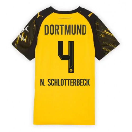 Stroje piłkarskie Borussia Dortmund Nico Schlotterbeck #4 Koszulka Podstawowej dla damskie 2025-26 Krótki Rękaw